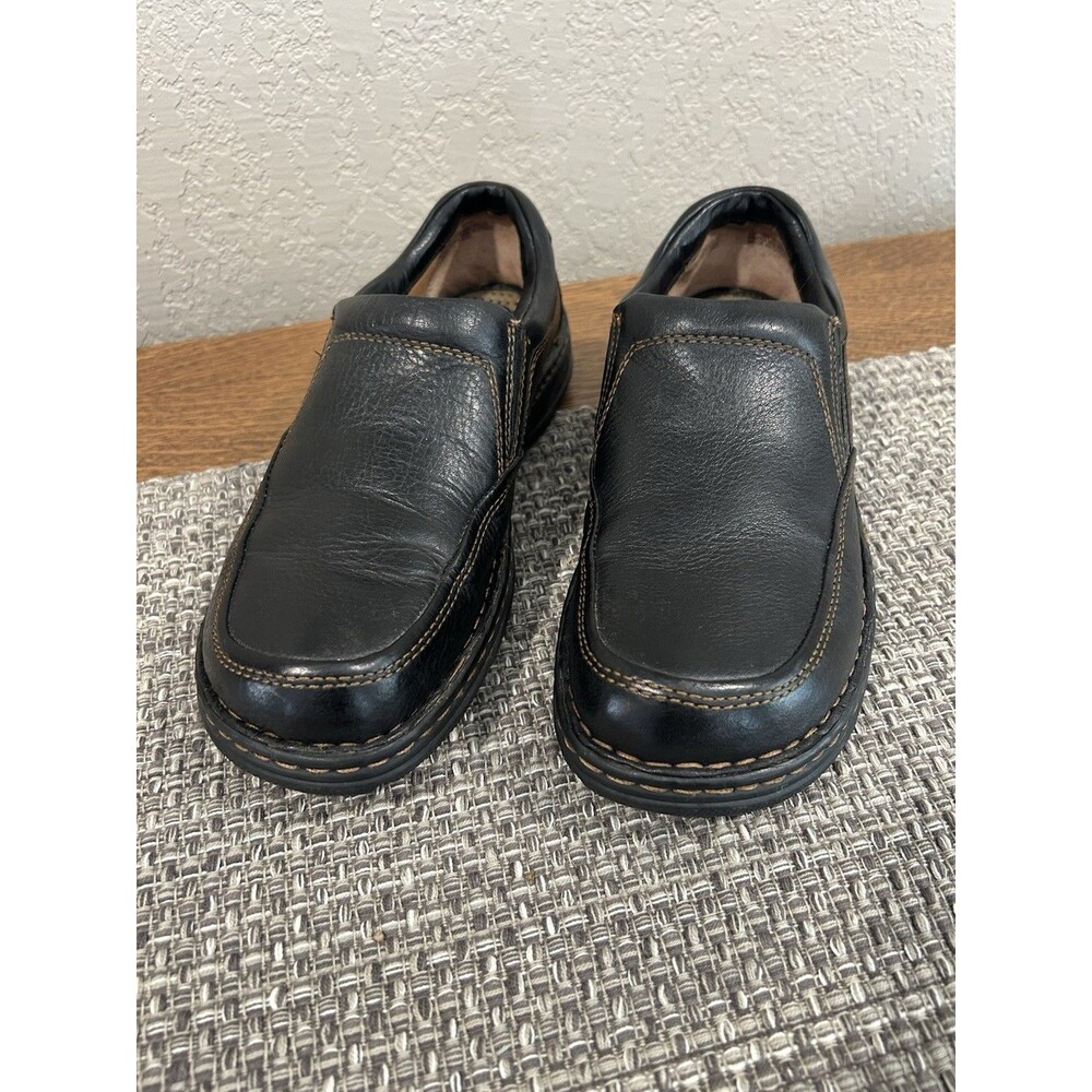 Born Men’s Blast III Slip On Black Leather Shoes MOC Toe Casual Comfort Size 9M